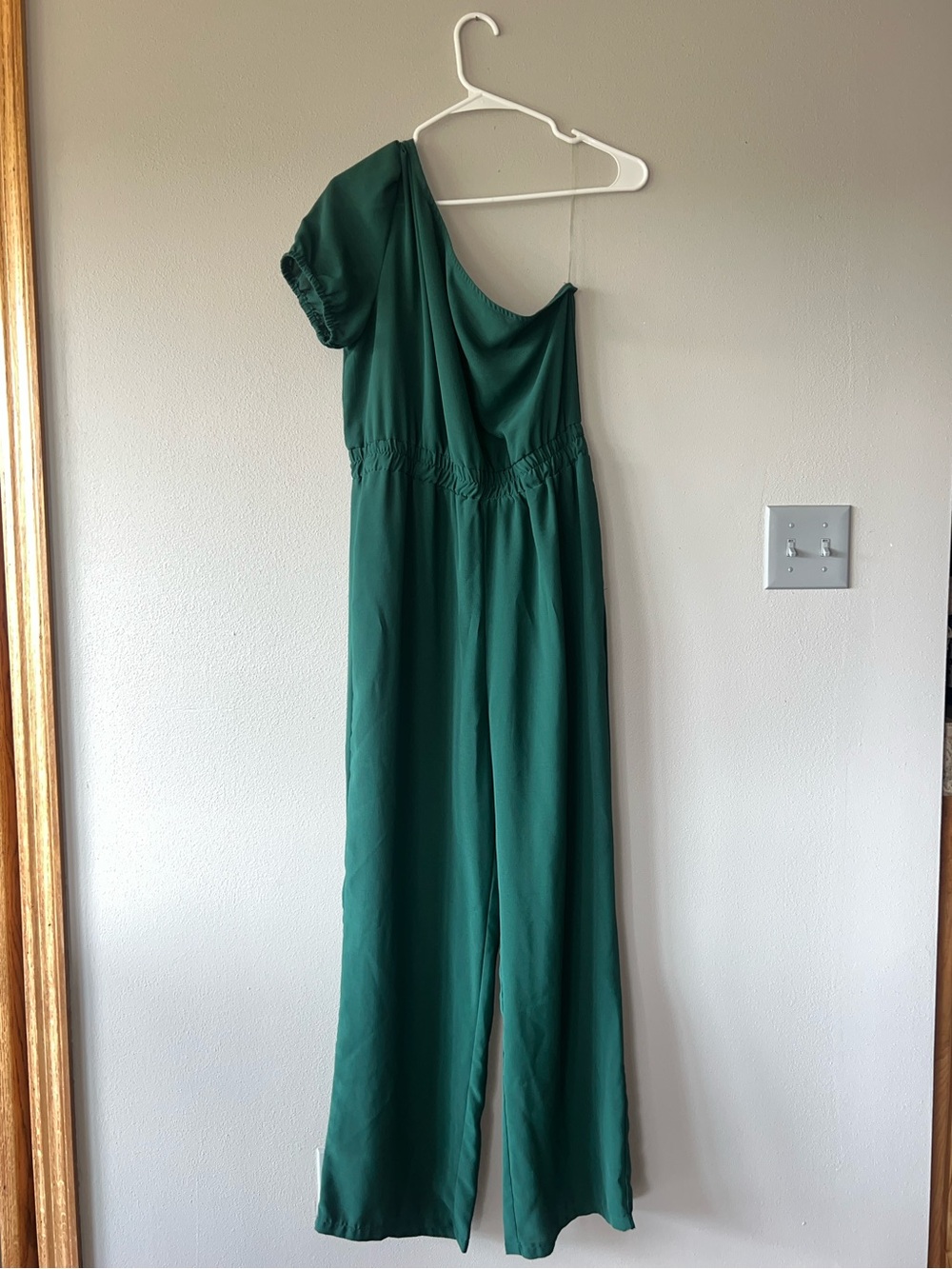 Emerald Green One-Shoulder Jumpsuit